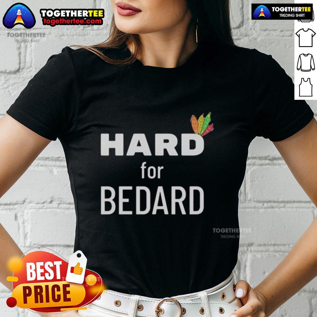 Official Chicago Blackhawks Hockey Hard For Bedard T-Shirt - Image 3