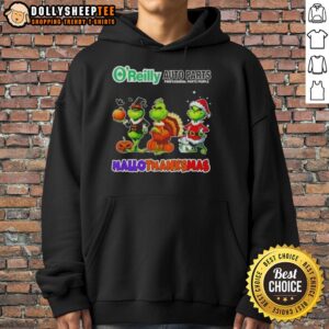 Alternative view of Good Oreilly Auto Parts X Grinch Cosplay Happy HalloThanksMas T-Shirt