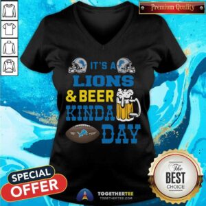 Alternative view of Awesome It’s A Lions And Beer Kinda Day Shirt