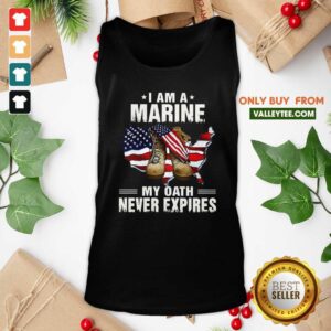 Alternative view of Pretty I Am A Marine My Oath Never Expires American Flag Shirt