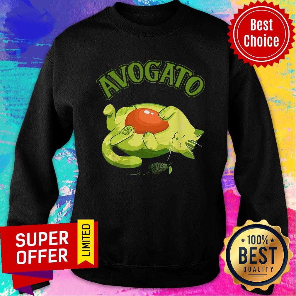 Top Meow Avogato Cat Avocado Shirt - Image 4