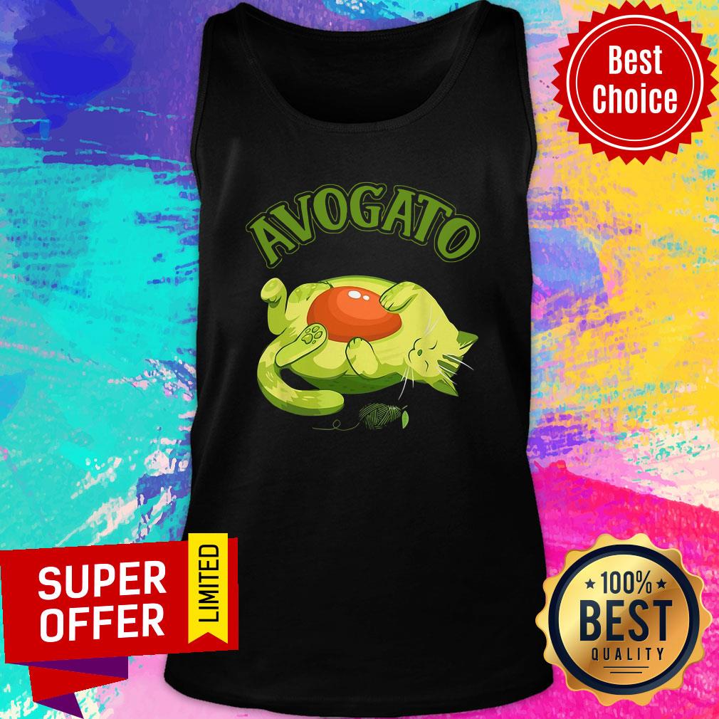 Top Meow Avogato Cat Avocado Shirt - Image 3