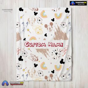 Official Disney Mickey Mouse & Friends Magical Mouse Castle Blanket Fleece Customized Blanket