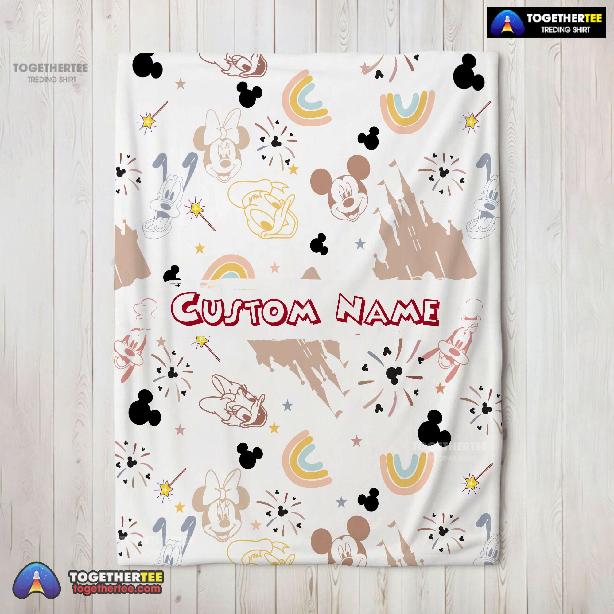 Official Disney Mickey Mouse & Friends Magical Mouse Castle Blanket Fleece Customized Blanket