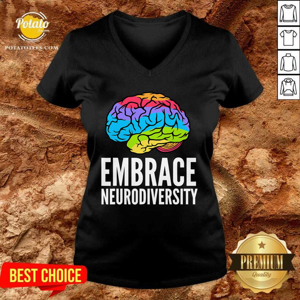Funny Embrace Neurodiversity Brain Adhd Autism Asd Awareness Shirt - Image 2