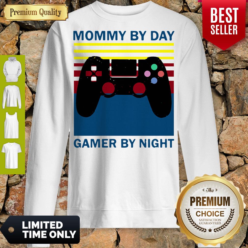 Mommy By Day Gamer By Night Vintage Shirt - Image 2