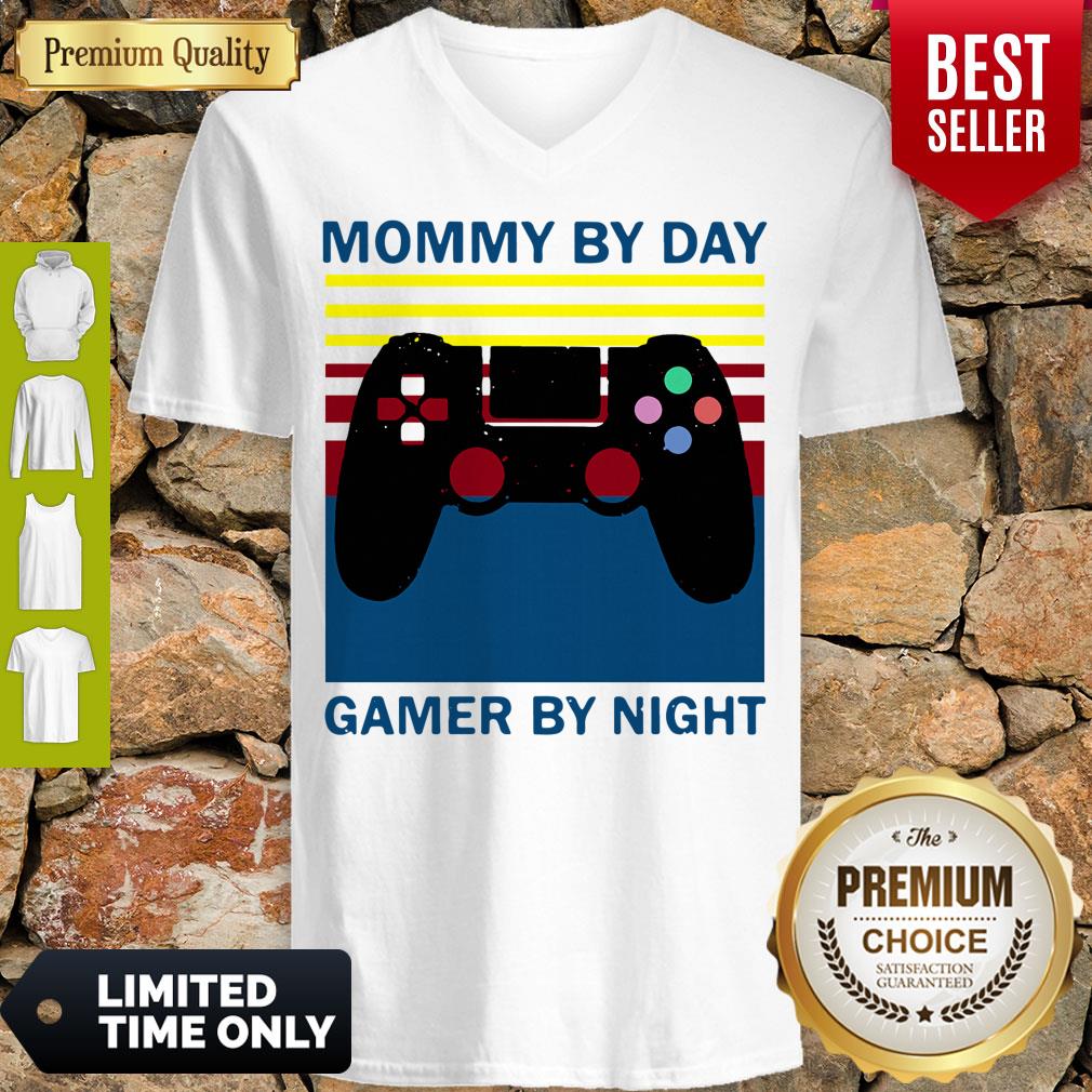 Mommy By Day Gamer By Night Vintage Shirt - Image 4