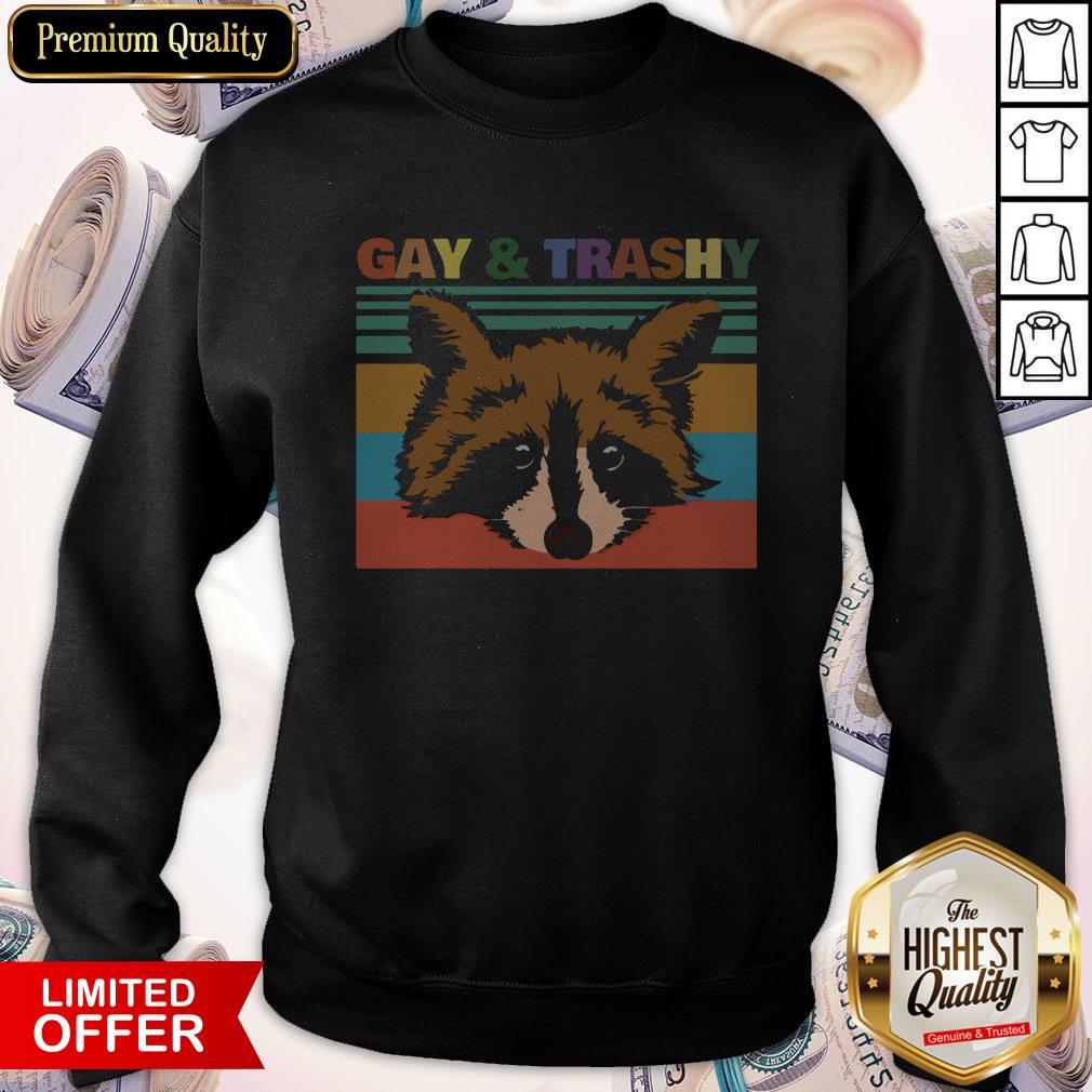 Official Raccoons Gay And Trashy Vintage Shirt - Image 5