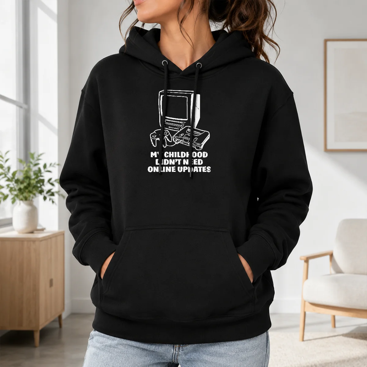 Original My Childhood Didn't Need Online Updates Retro Gaming Console Shirt - Image 7