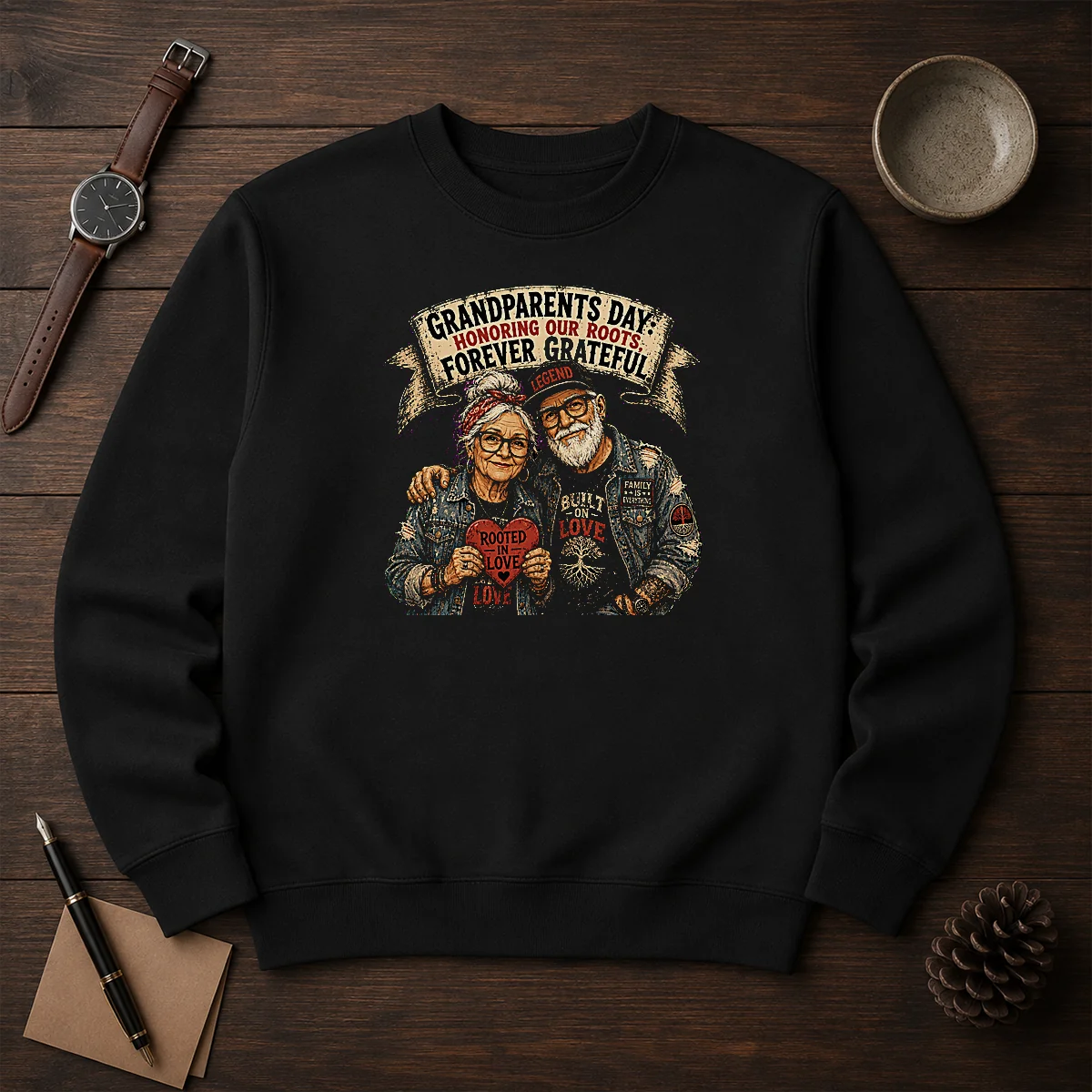 Premium Grandparents Day Gratitude Streetwear Shirt - Image 7