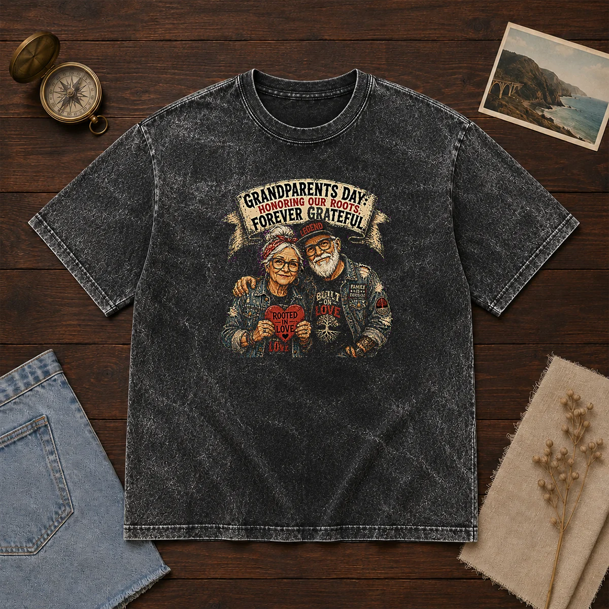 Premium Grandparents Day Gratitude Streetwear Shirt - Image 8