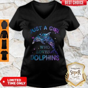 Alternative view of Awesome Just A Girl Who Loves Dolphins Shirt