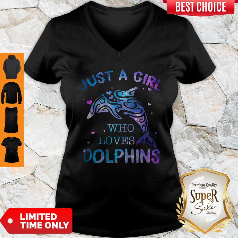 Awesome Just A Girl Who Loves Dolphins Shirt - Image 2