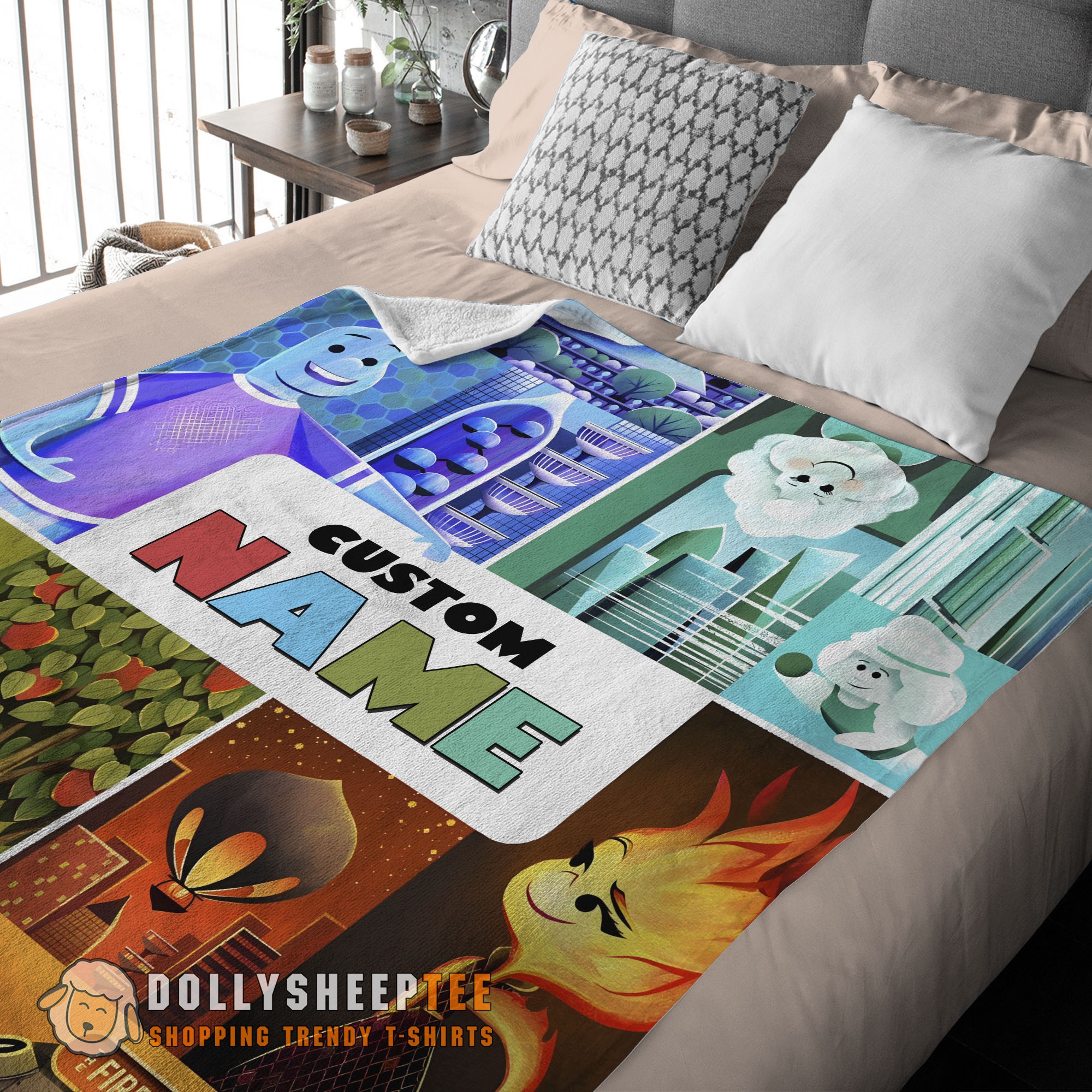 Perfect Disney Cartoon Elemental Ember Wade Lutz Clod Blanket Fleece Customized Blanket - Image 3