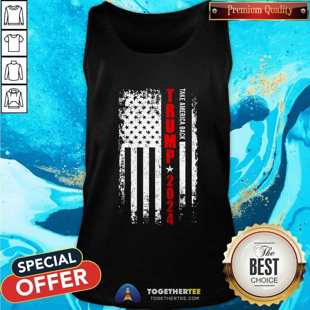 Awesome Political Trump 2024 American Flag T-Shirt - Image 3