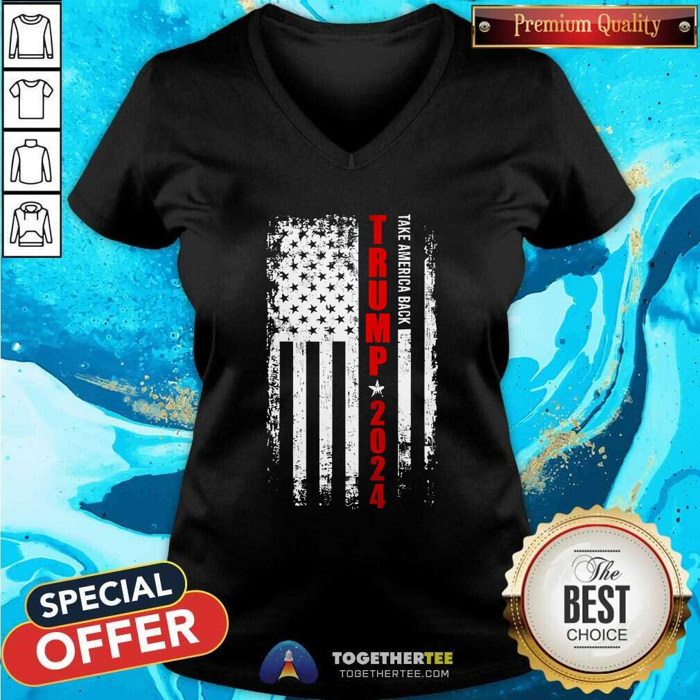 Awesome Political Trump 2024 American Flag T-Shirt - Image 2
