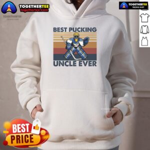 Alternative view of Good Best Pucking Uncle Ever Funny Hockey Uncle Saying T-Shirt