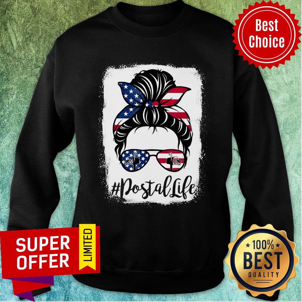 Girl American Flag Postal Life Shirt - Image 5