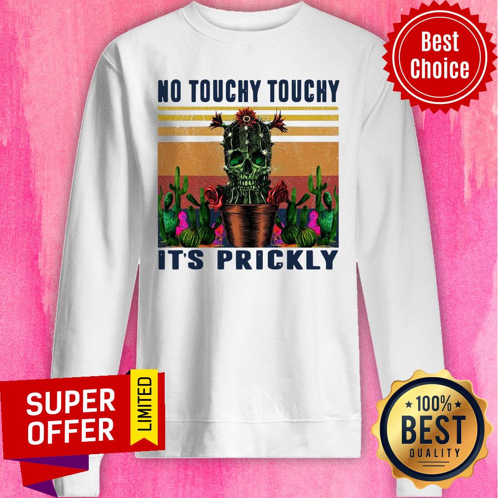 Funny Skull Cactus No Touchy Touchy It’s Prickly Shirt - Image 2