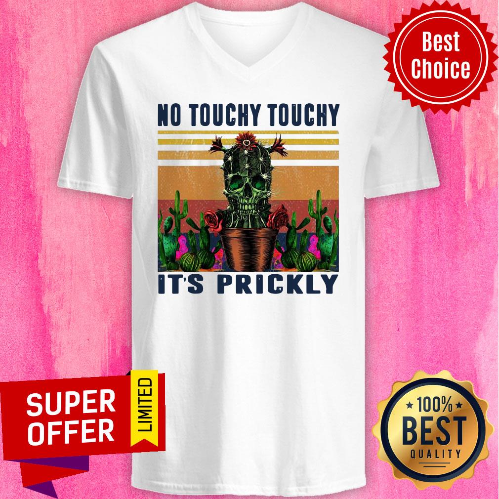 Funny Skull Cactus No Touchy Touchy It’s Prickly Shirt - Image 3