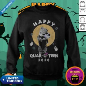 Alternative view of Groot Face Mask Hug Jack Skellington Happy Quart-O-Teen 2020 Shirt