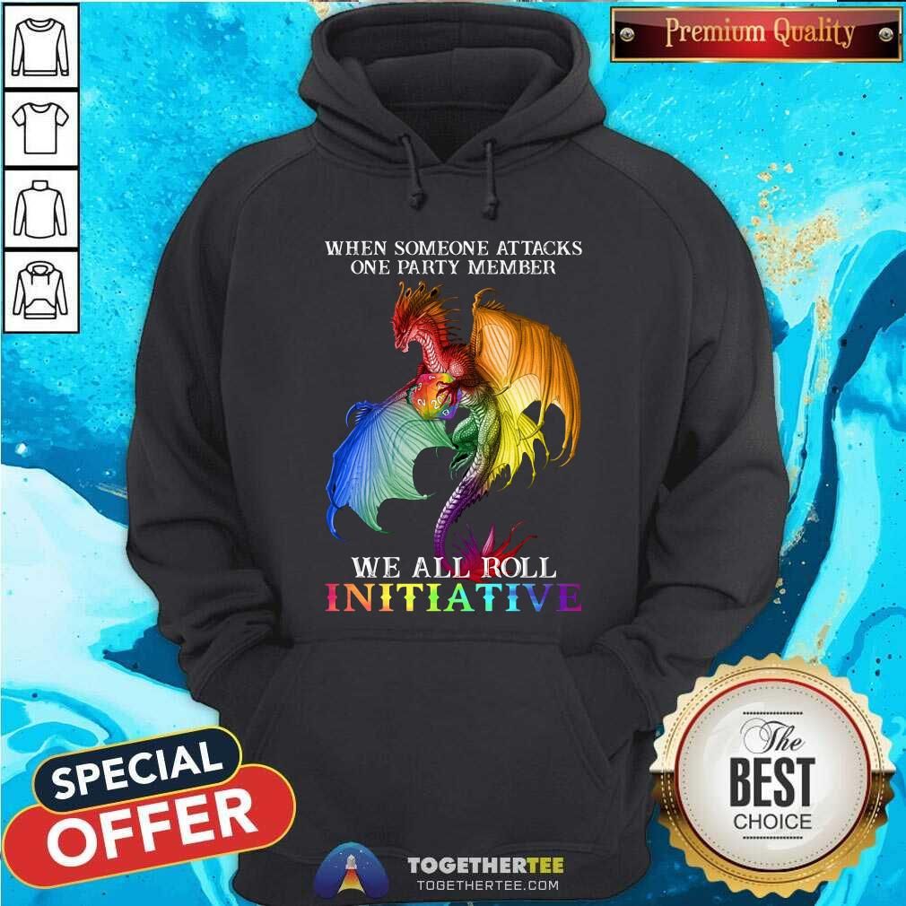 LGBT When Someone One Attacks We All Roll Initiative Dragon Shirt - Image 5