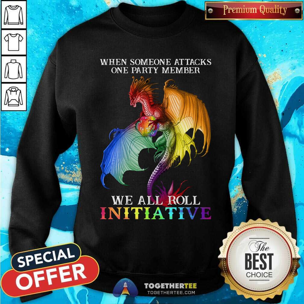 LGBT When Someone One Attacks We All Roll Initiative Dragon Shirt - Image 2