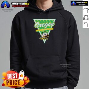 Alternative view of Nice Oregon Ducks Football Palm Tree Pattern Inside A Triangle Logo T-Shirt