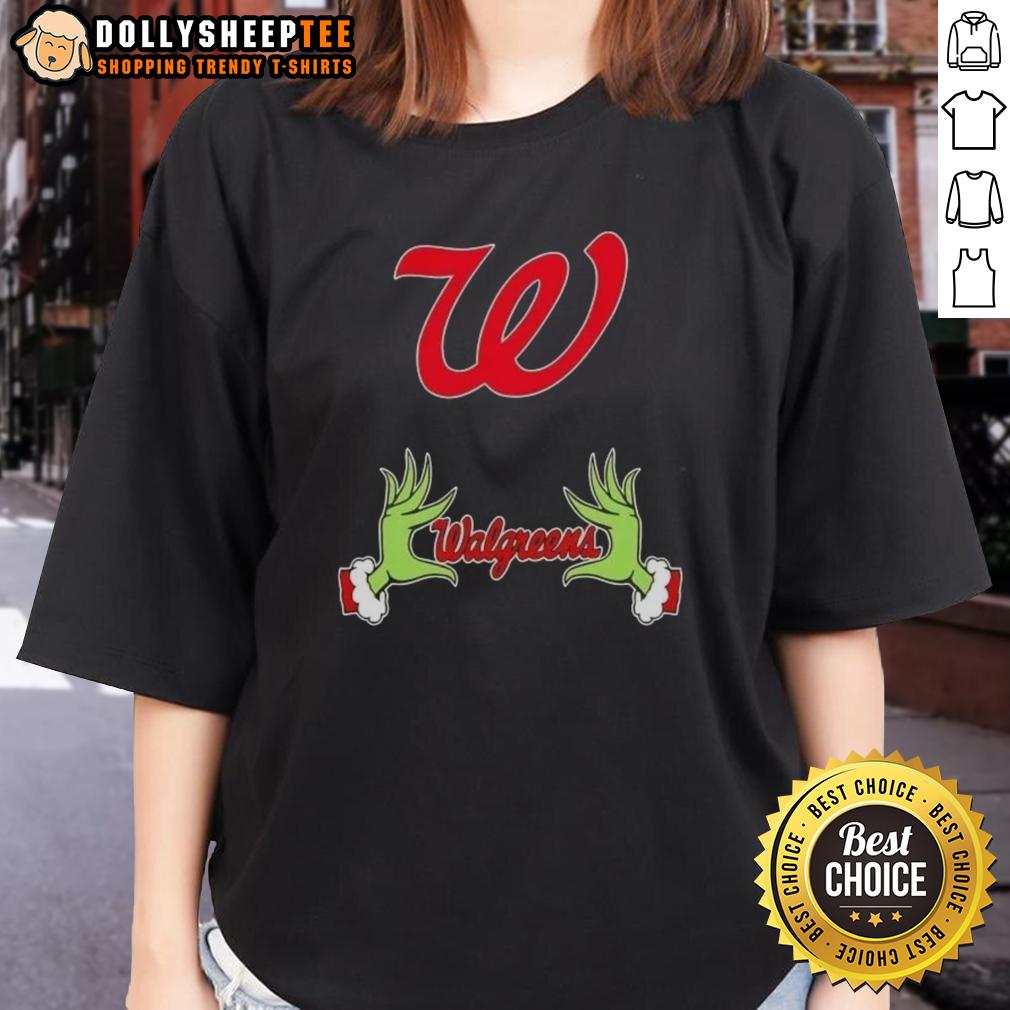 Awesome Walgreens X Grinch Hands Merry Christmas T-Shirt - Image 3