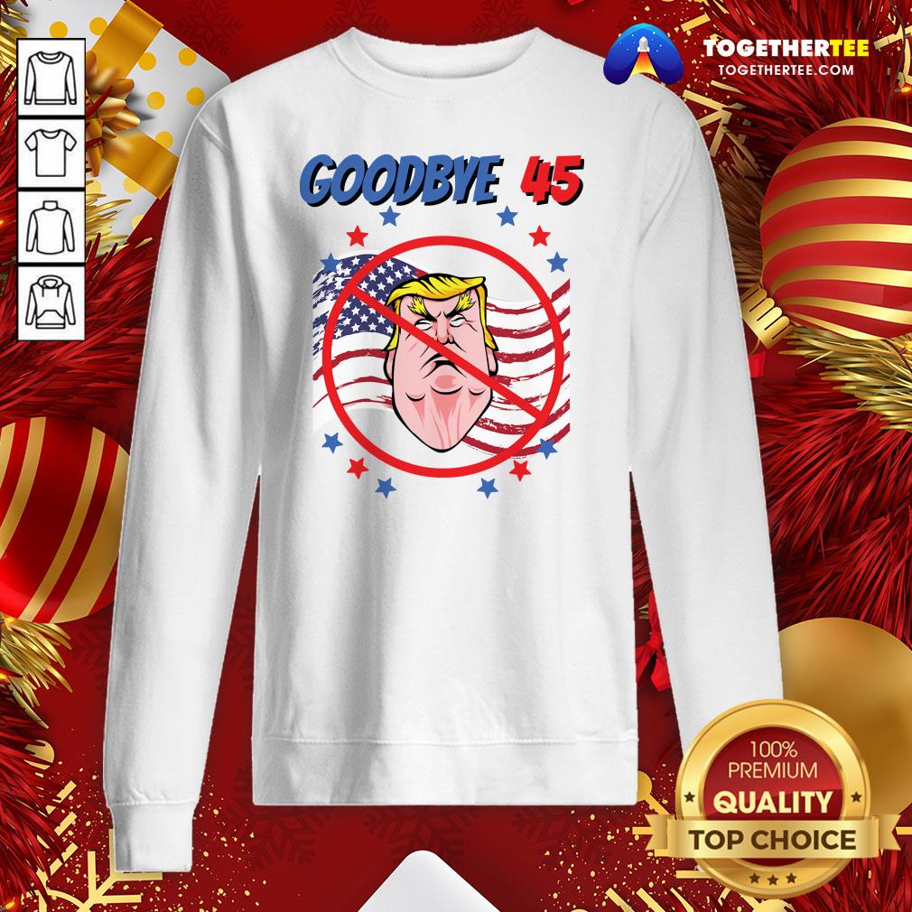 Grateful Byedon Goodbye 45 Trump American Flag Shirt - Image 2