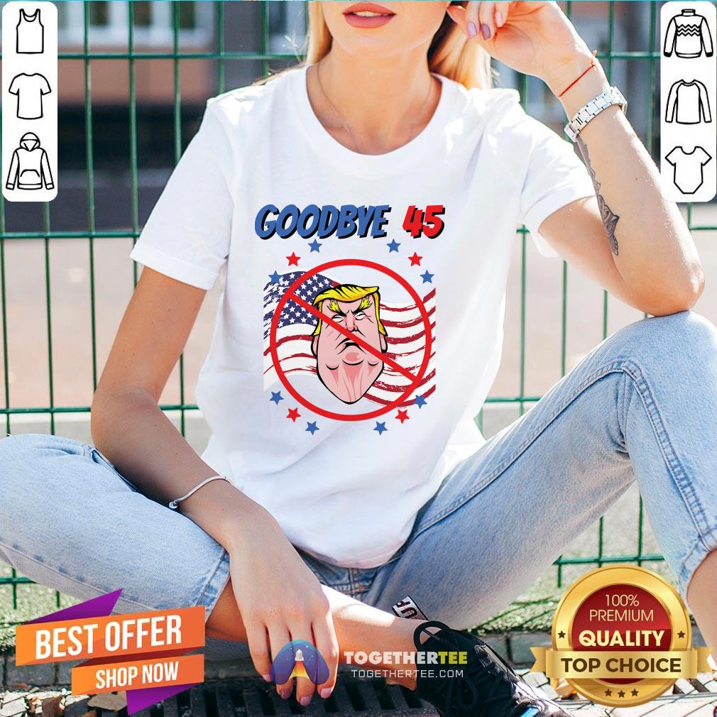 Grateful Byedon Goodbye 45 Trump American Flag Shirt - Image 3