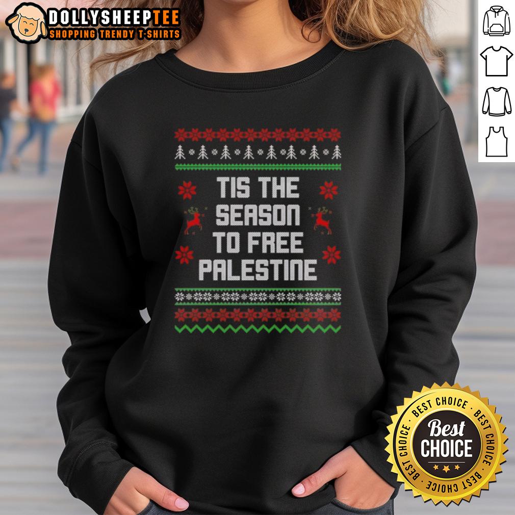 Good Tis The Season To Free Palestine T-Shirt - Image 5
