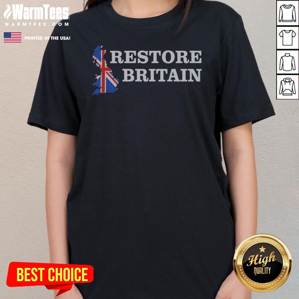 Funny Restore Britain Union Jack England Scotland Wales Shirt - Image 3
