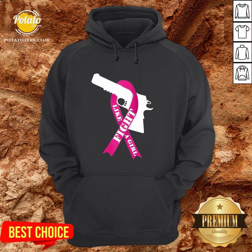Beautiful Gun Fight Like A Girl Pink Shirt - Image 5