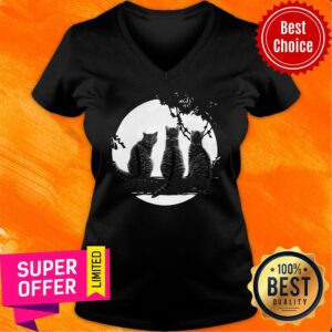 Alternative view of Premium Three Cats Under The Moon Shirt