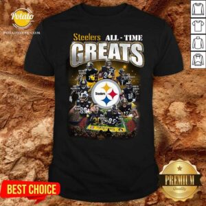 Official Pittsburgh Steelers All Time Greats Signatures Shirt