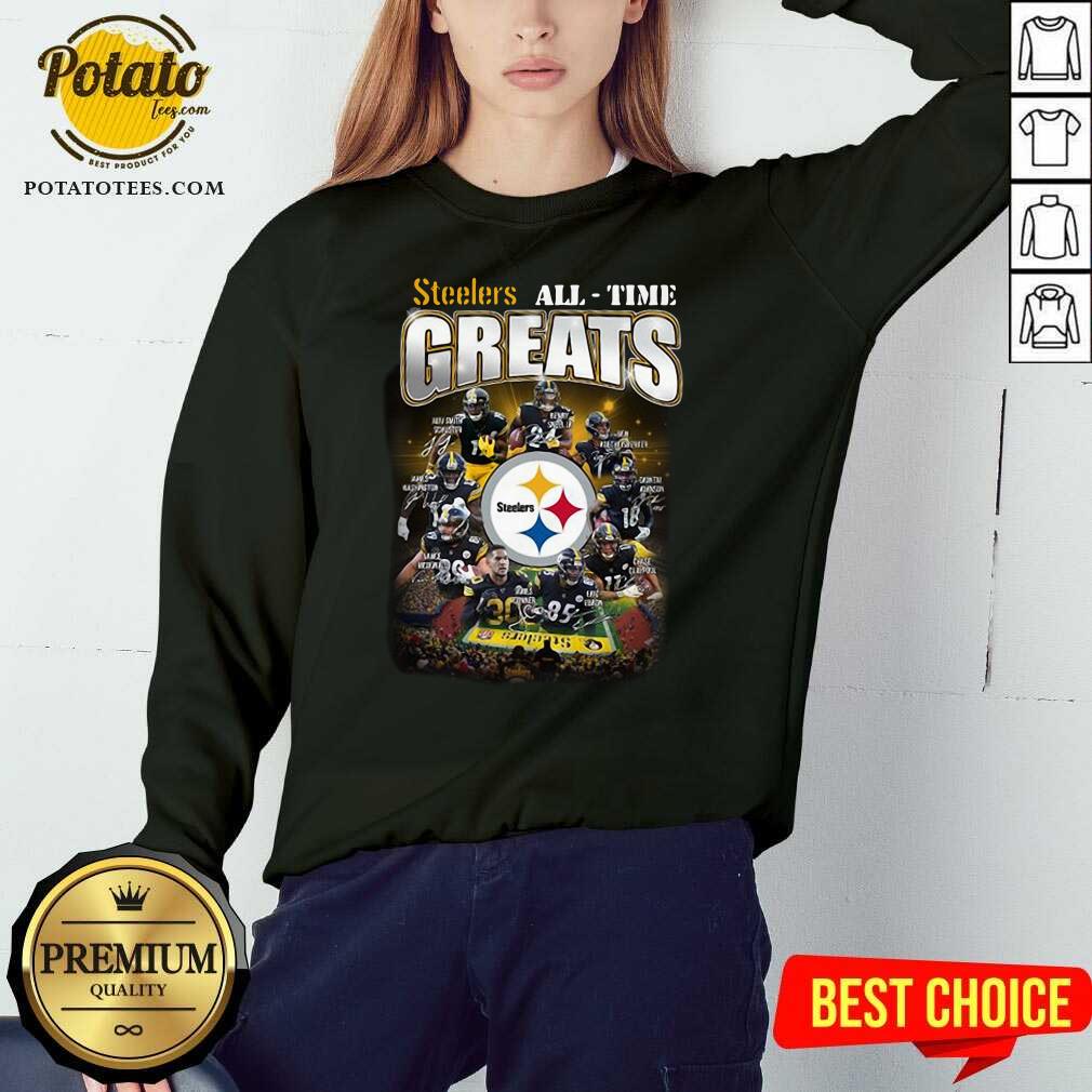 Official Pittsburgh Steelers All Time Greats Signatures Shirt - Image 4