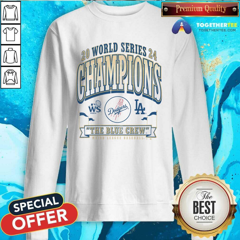 Good Los Angeles Dodgers 2024 World Series Champions The Blue Crew T-Shirt - Image 2