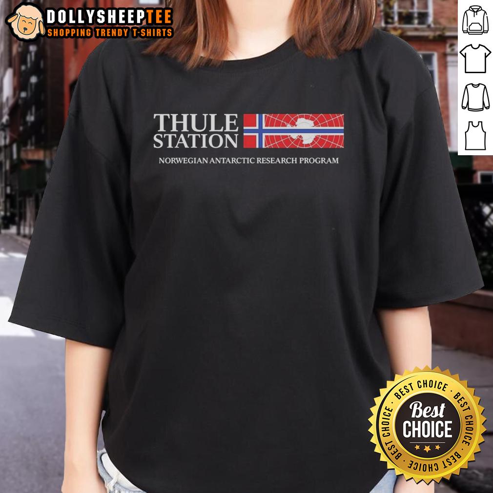 Top Norwegian Flag Thule Station Norwegian Antarctic Research Program T-Shirt - Image 3