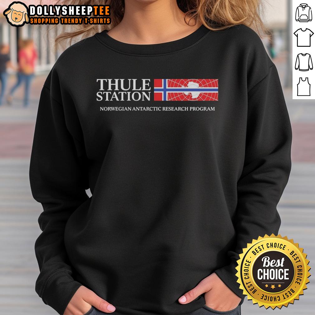 Top Norwegian Flag Thule Station Norwegian Antarctic Research Program T-Shirt - Image 5