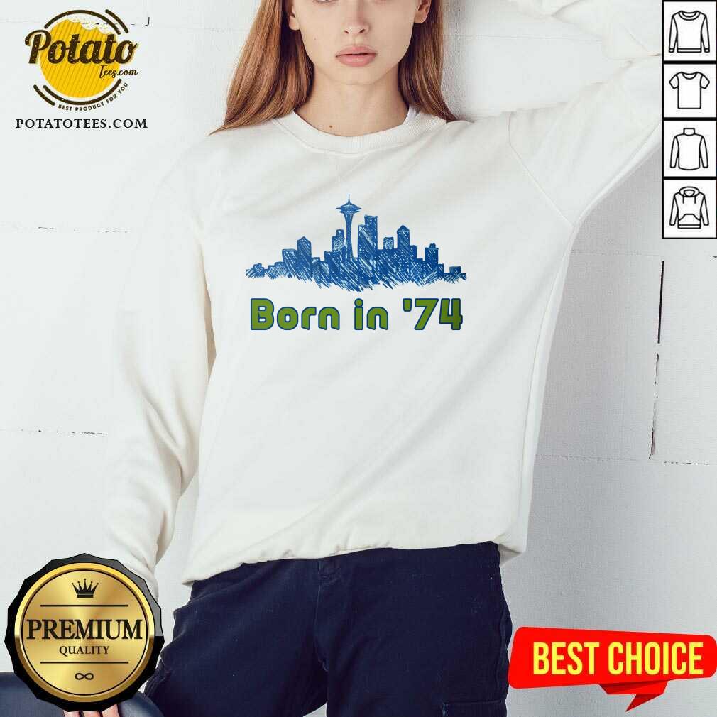 Seattle Sounders Born In 74 Necklace Shirt - Image 4