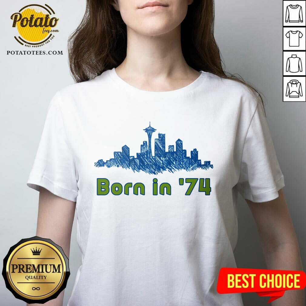 Seattle Sounders Born In 74 Necklace Shirt - Image 2
