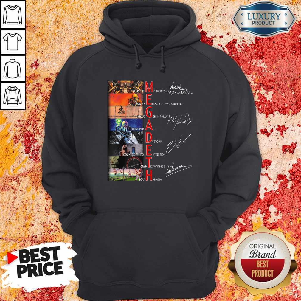 Megadeth Band Members Signatures Shirt - Image 2
