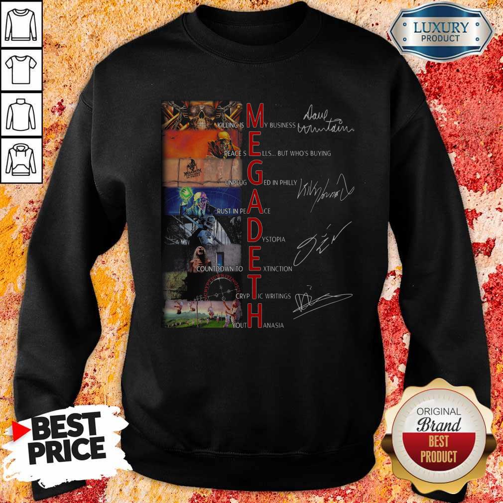 Megadeth Band Members Signatures Shirt - Image 5