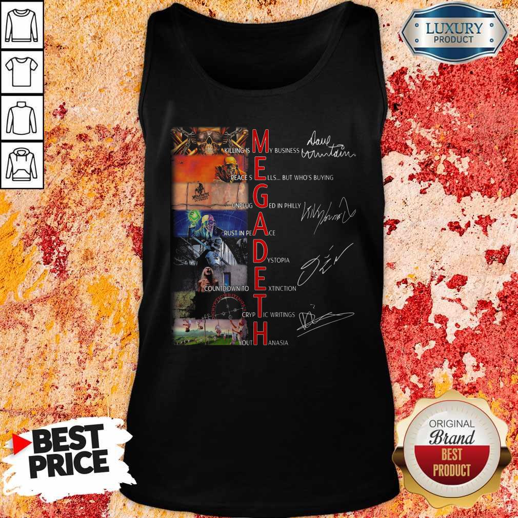Megadeth Band Members Signatures Shirt - Image 4