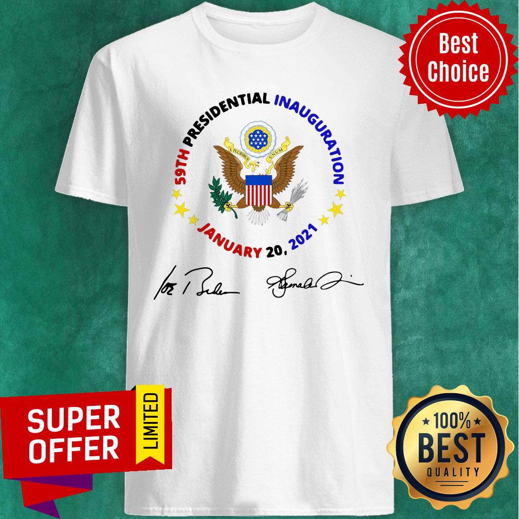 Funny 59th Presidential Inauguration January 20 2021 Joe Biden Kamala Harris Signatures Shirt