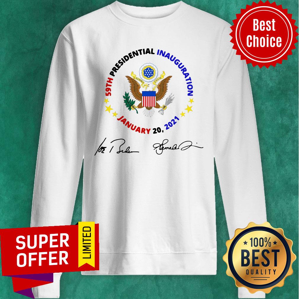 Funny 59th Presidential Inauguration January 20 2021 Joe Biden Kamala Harris Signatures Shirt - Image 4