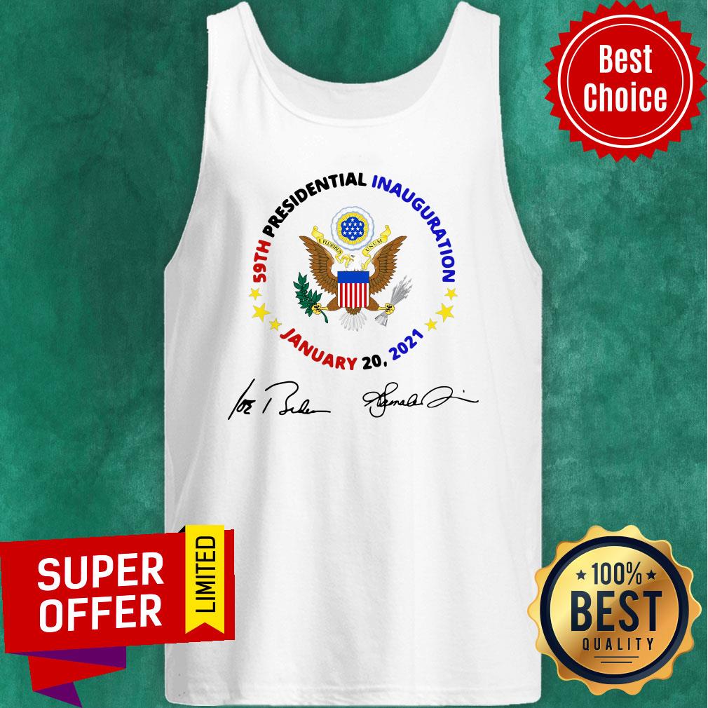 Funny 59th Presidential Inauguration January 20 2021 Joe Biden Kamala Harris Signatures Shirt - Image 3