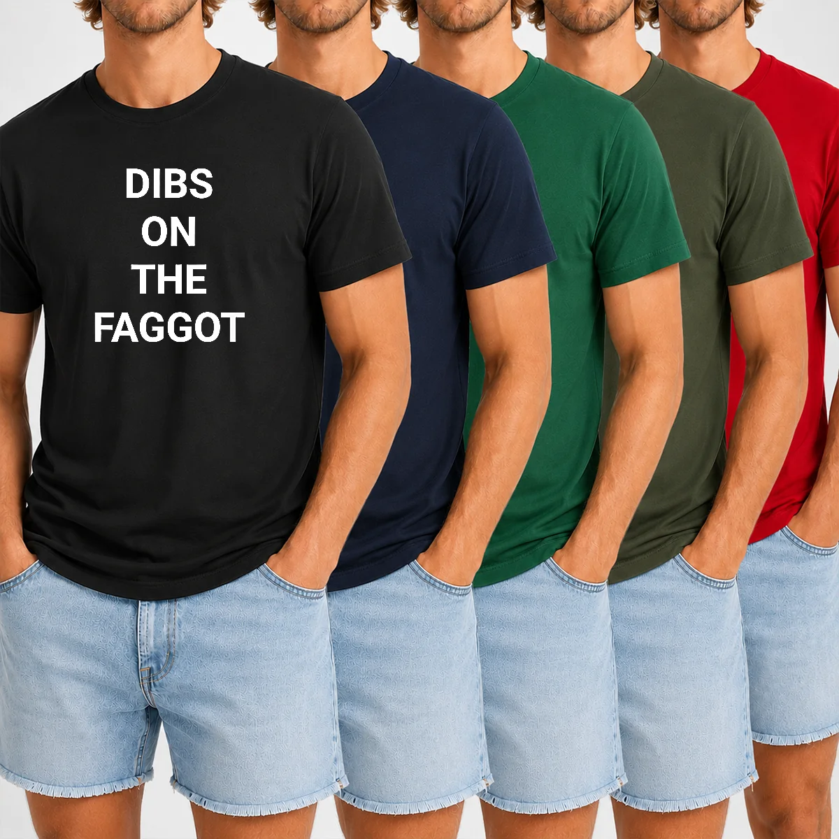 Top Dibs On The Faggot Slogan Text Typography Shirt