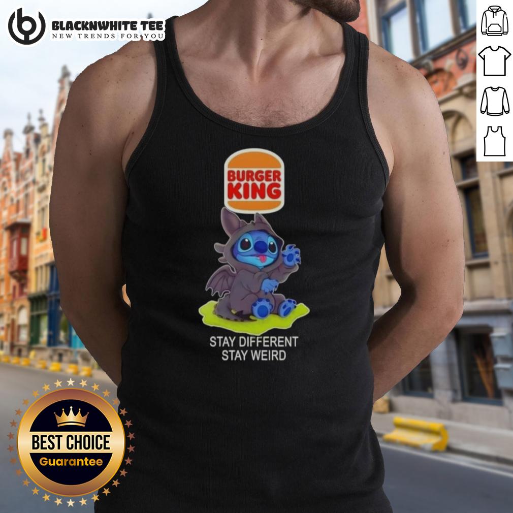 Hot Stitch Cosplay Toothless X Burger King Stay Different Stay Weird T-Shirt - Image 4